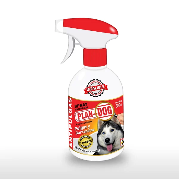 plan dog insecticida spray antipulgas 500 ml